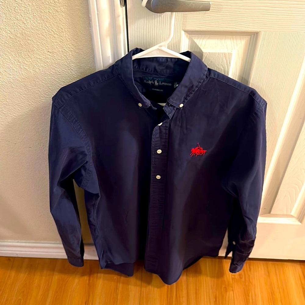 Blue Ralph Lauren shirt, size M,